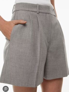 Endless Rose Women's Gray High-Waist Tailored Gentlemans Shorts